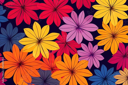Textile and wallpaper patterns. A printable digital illustration work. Floral Print designs. Generative AI