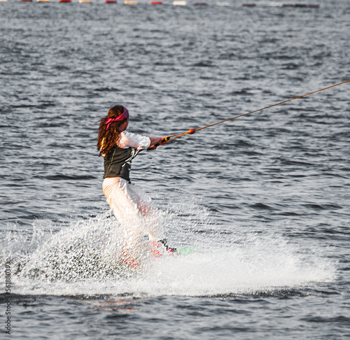 cable wakeboarding, wakesurfing at cable wake park © S_E