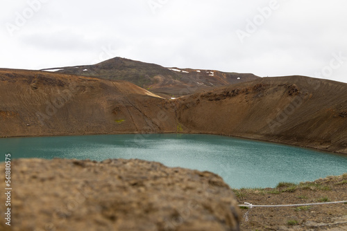 Viti Crater Lake in Iceland.