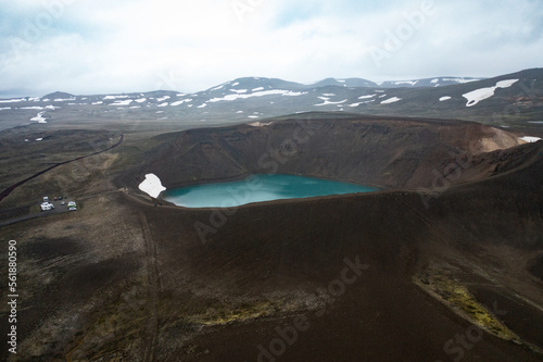 Viti Crater Lake in Iceland.