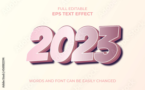 2023 background text effect. Editable text effect