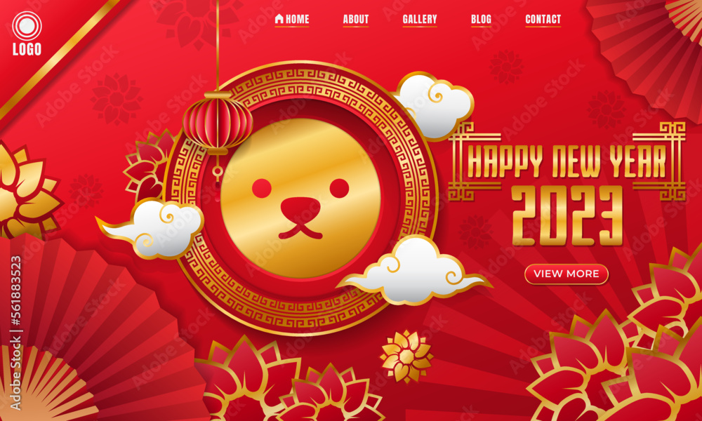 Chinese New Year celebration website homepage background