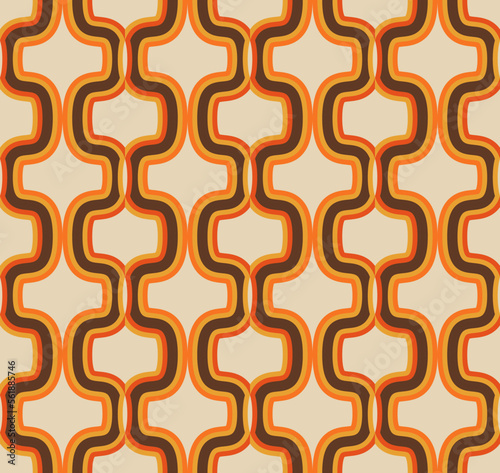 Retro summer 70s rainbow stripes pattern. Retrowave 80s art retro rainbow illustration. Seamless vector background. turquoise and orange retro colors 1970s. Abstract geometric background.