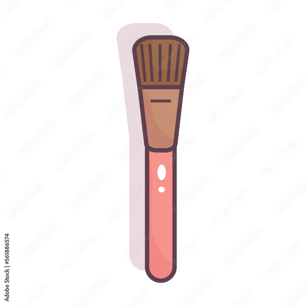 Naklejka premium Isolated makeup brush colored fashion icon Vector