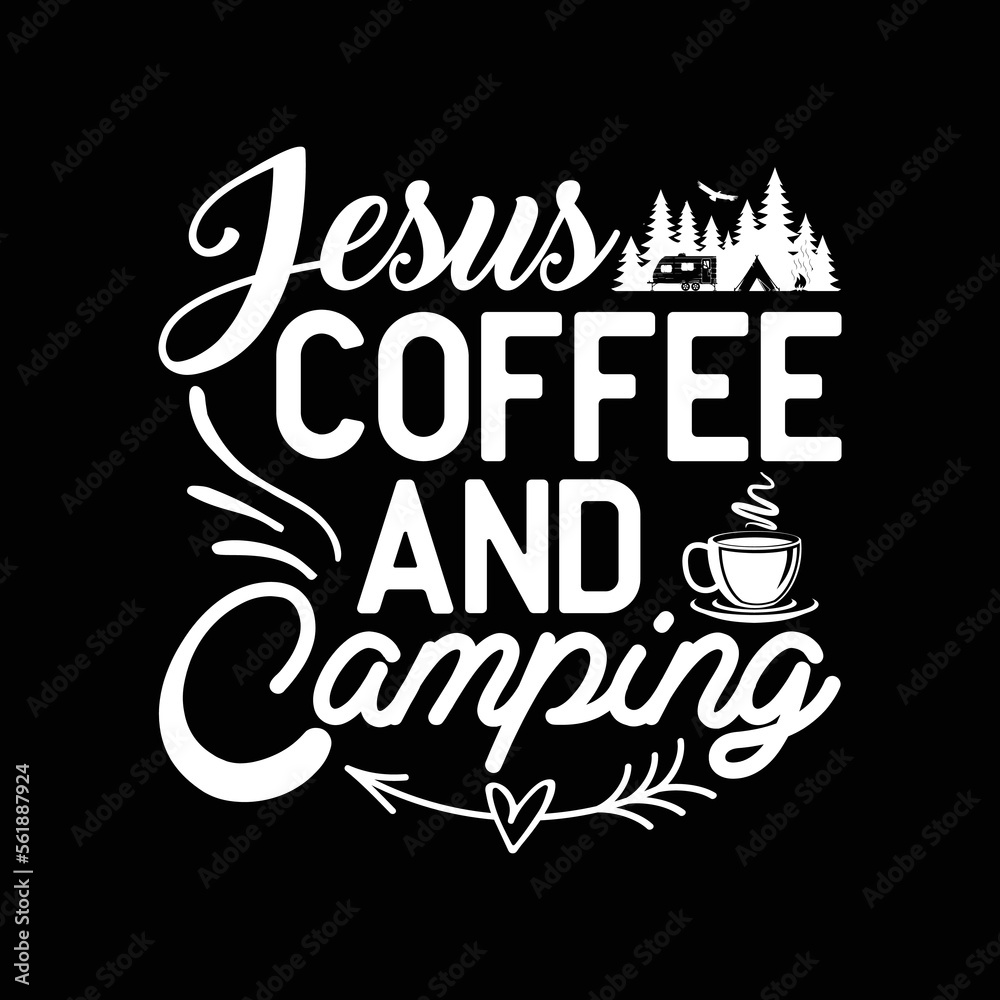 Funny Jesus Coffee and Camping Design