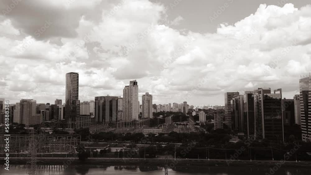 São Paulo, Brazil Skyline. Power Station and Pinheiros river view. São Paulo, Brazil Skyline. Power Station and Pinheiros river view.
