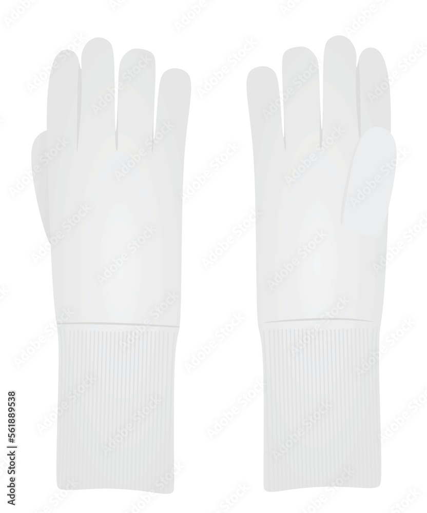 Obraz premium White winter gloves. vector illustration