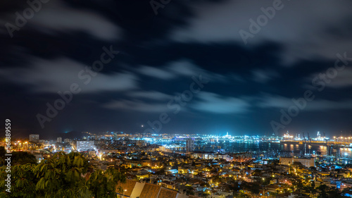 Night view of the city Las Palmas of Gran Canaria