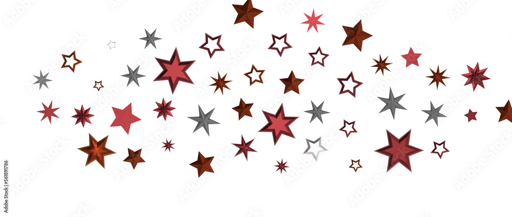 golden stars - in red