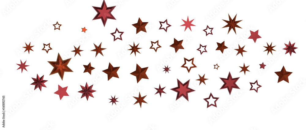Holiday golden decoration, glitter frame isolated - in red