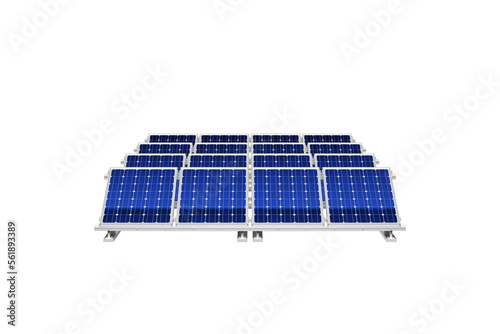 Solar panel system 3D Isolated