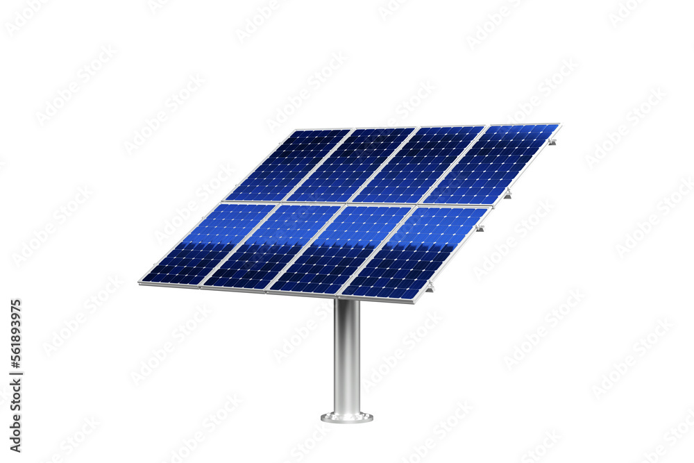 Solar panel system 3D Isolated