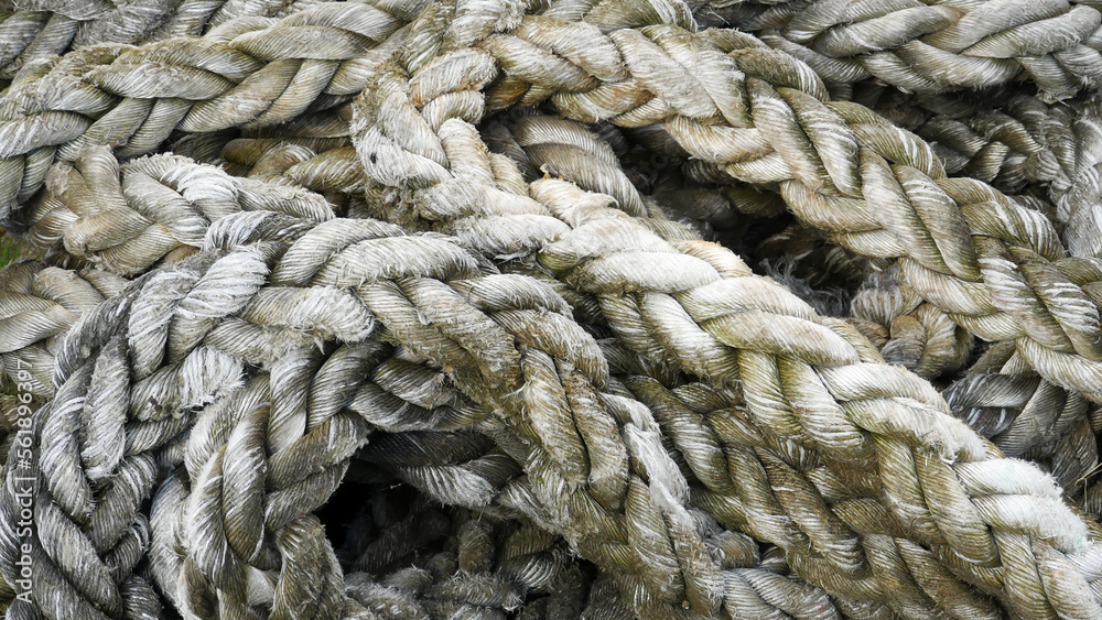 coils of old rope background