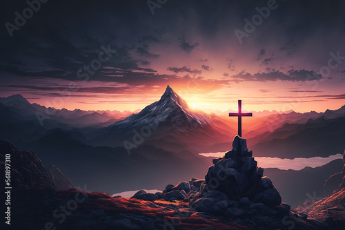 cross in the mountain