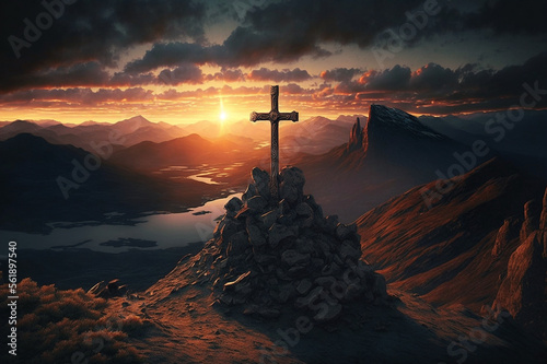 cross in the mountain