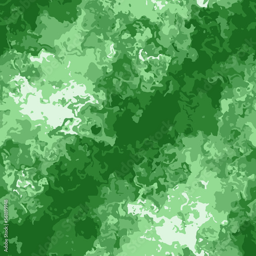 Full seamless watercolor camouflage texture print pattern. Usable for Jacket Pants Shirt and Shorts. Army textile fabric. Unique tie dye military camo. Vector illustration.