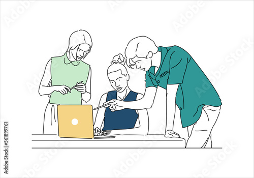 three people work together to get the job done