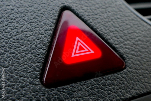 Konstfotografi Warnblinker Anzeige im Auto