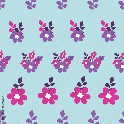 Bouquet seamless sky background repeat pattern 