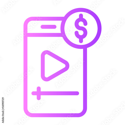 monetization gradient icon