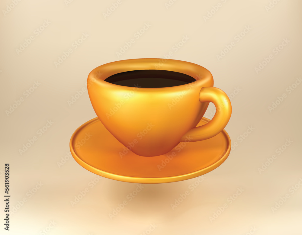 cup of coffee isolated vector 3d icon. cup of coffee 3d illustration. cup of coffee isolated vector 3d icon. cup of coffee 3d illustration.