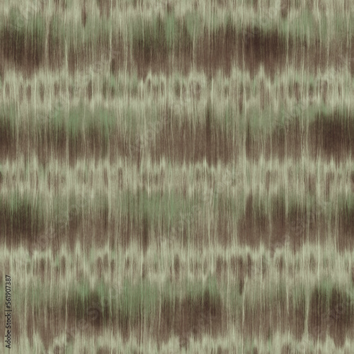 Khaki Tie-Dye Effect Brushed Textured Striped Pattern
