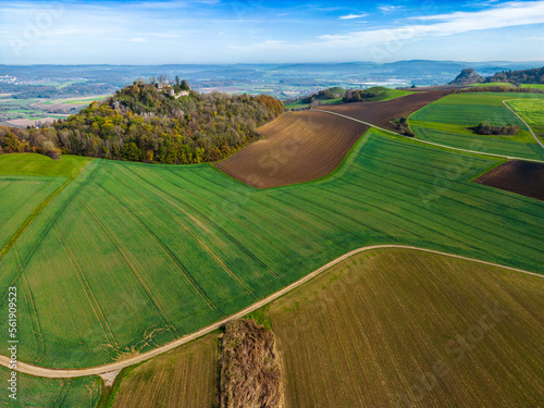Burgruine Mägdeberg in der Nähe von Mühlhausen-Ehingen im Hegau, Baden-Württemberg