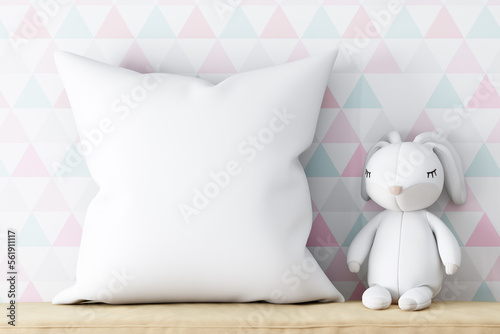 mockup pillow kids in style boho	
 photo