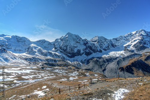 Ortler, Koenigsspitze and Monte Zebru in the italian alps