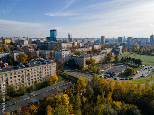 Katowice jesień z lotu ptaka Śląsk