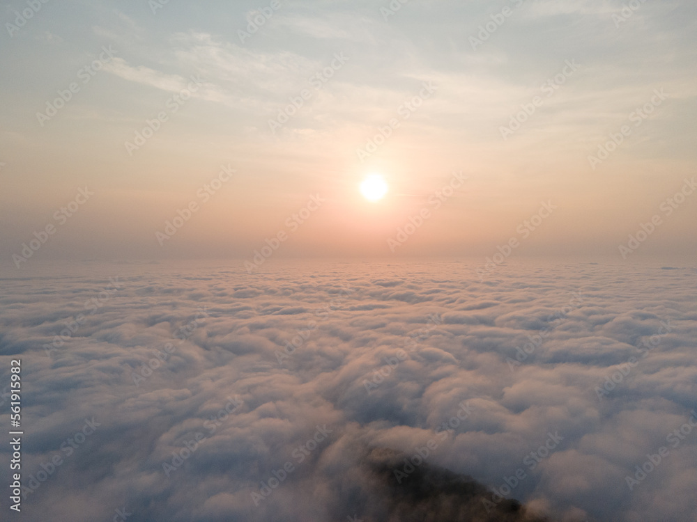 dawn above the clouds