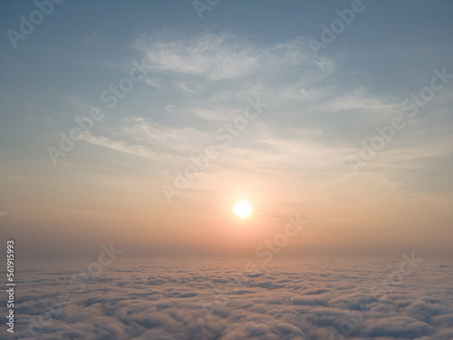 sunrise above the clouds