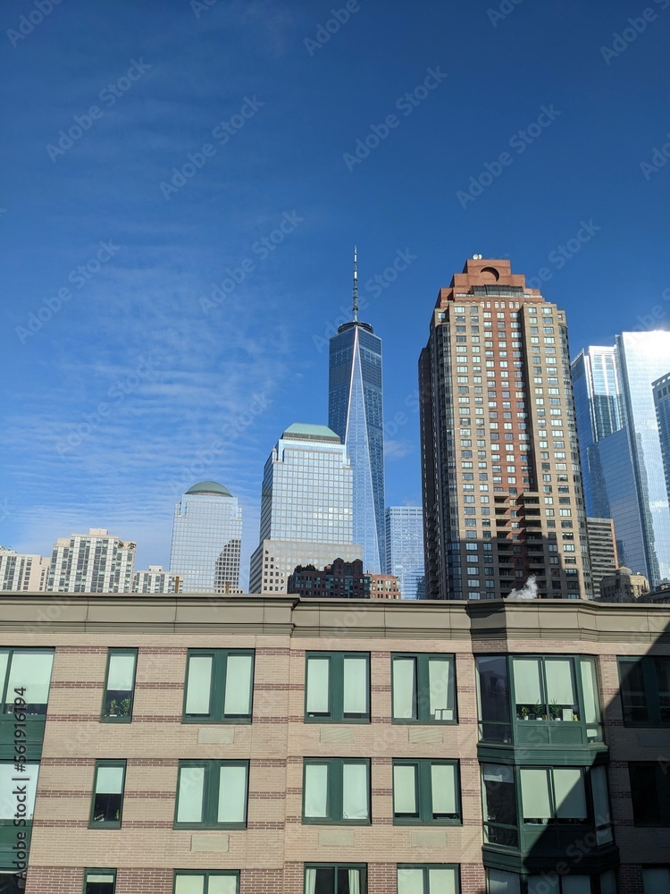 Fototapeta premium Downtown Manhattan's skyline - December 2022
