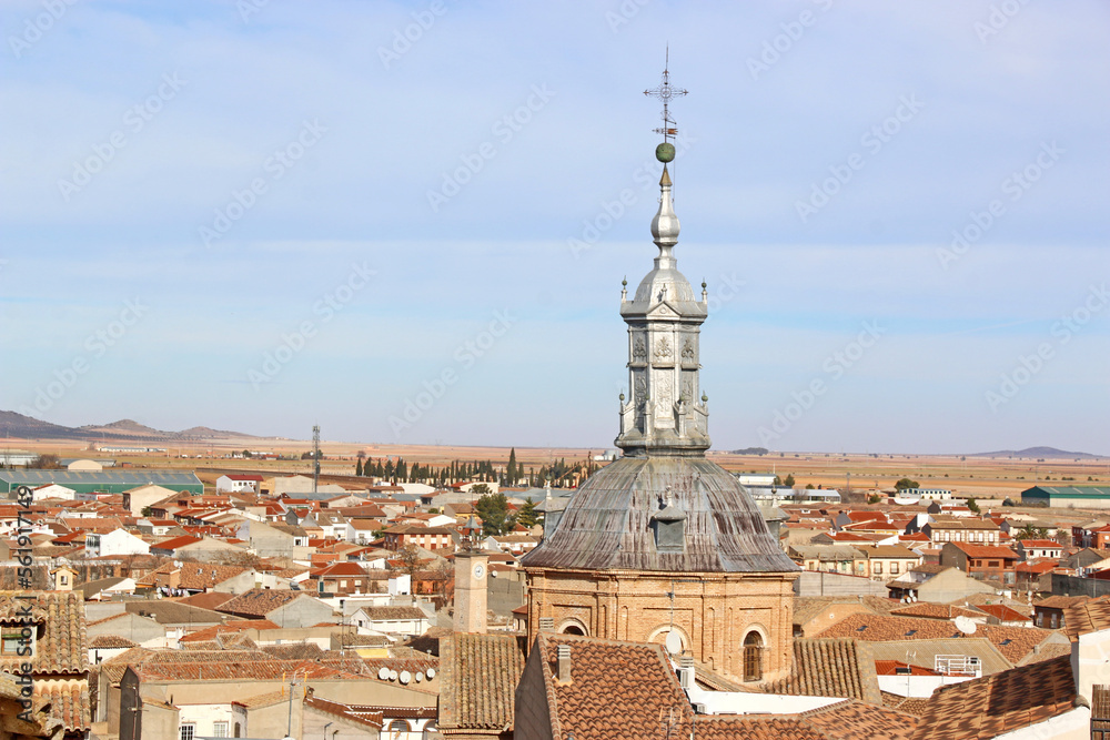 Rooftops of Consuegra in Spain