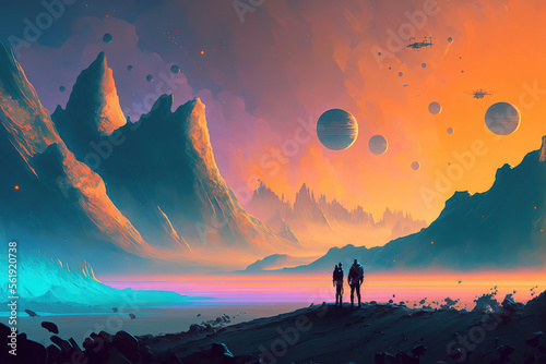 Explorer on another planet