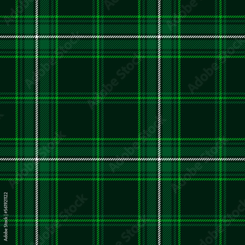 Classic tartan, plaid pattern with emerald green for st. Patrick's day