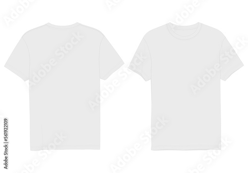 White T-shirt template - Short T-shirt Vector Design