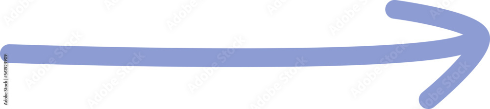 Colored doodle arrow and line flat icon Showing direction Colored doodle arrow and line flat icon Showing direction
