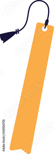 Bookmark with tassel flat icon Mark place in book
