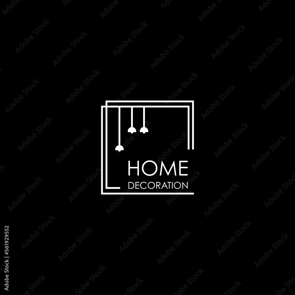 home decoration line logo vector home decoration line logo vector