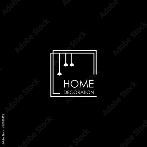 home decoration line logo vector	