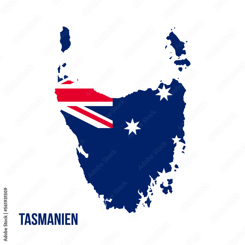 tasmania-map-with-flag-color-map-of-tasmania-with-flag-australia-flag