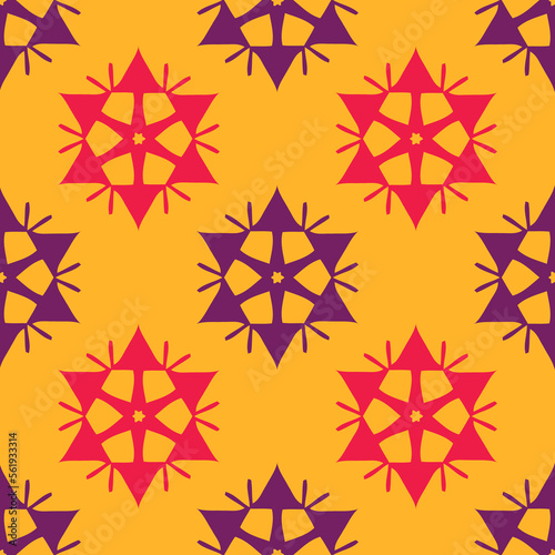 Bright seamless pattern with geometric ornament.