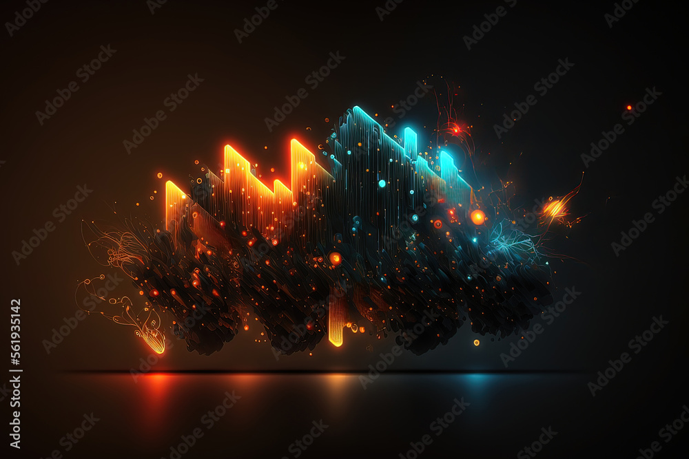 Abstract picture of the crypto world foundation. Colorful background ...