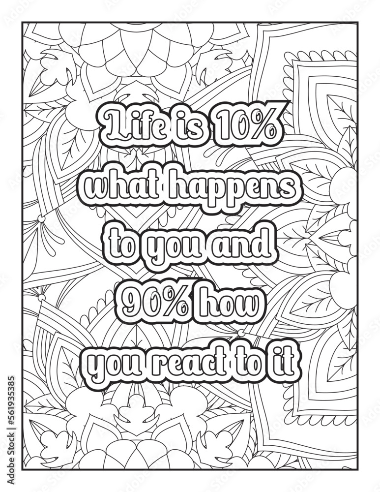 Inspirational Quotes, Quotes Coloring Page, Positive Quotes, Motivational Quotes Coloring Page