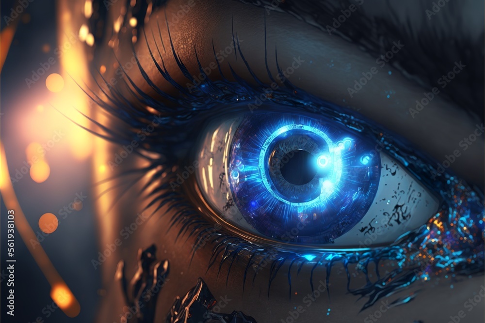 Energetic and mesmerizing blue eye while being attacked by some dark matter Energetic and mesmerizing blue eye while being attacked by some dark matter