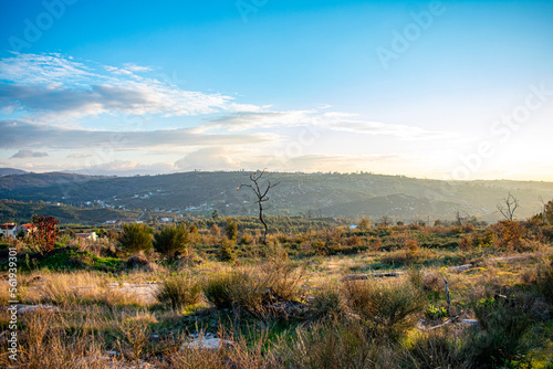 sunset in the mountains