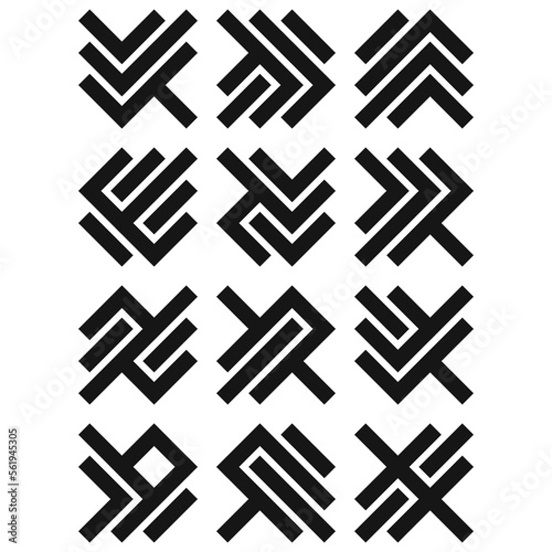 Asemic Glyph writing hieroglyph imitation abstract illustration