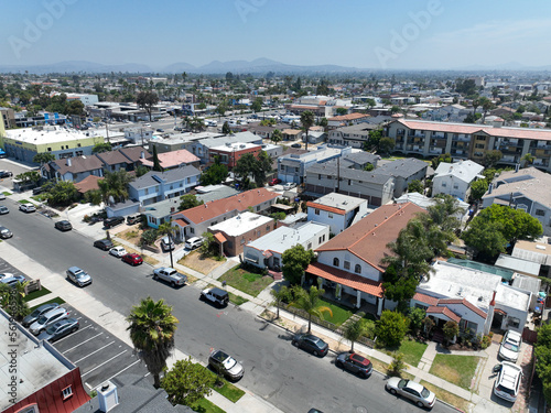 Aerial view of North Park neighborhood in San Diego, California, United States. © Unwind