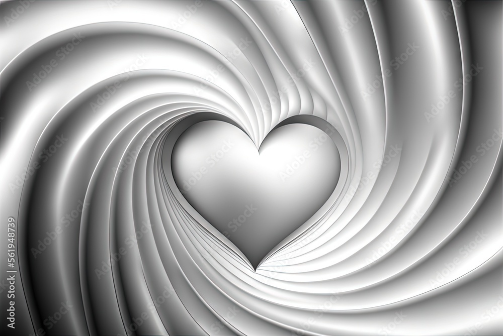 Fototapeta premium Silver Heart Valentine Pattern, Silver Heart Card, Silver Heart Background